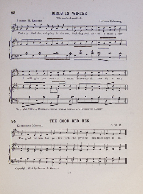 Song and Play for Children: for Sunday and weekday use page 75