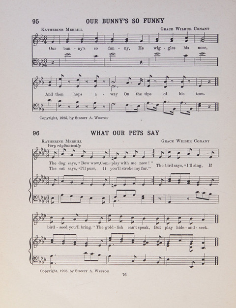 Song and Play for Children: for Sunday and weekday use page 76