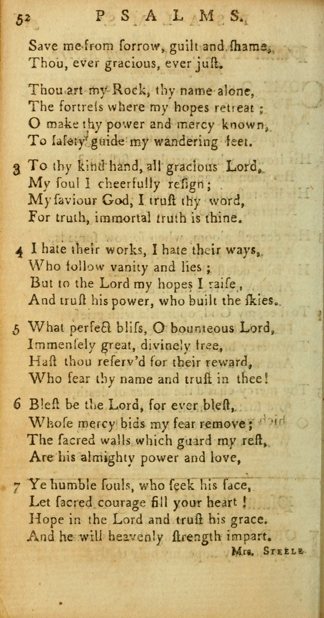 Sacred Poetry: Consisting of Psalms and Hymns, Adapted to Christian        Devotion, in Public and Private. 2nd ed. page 52