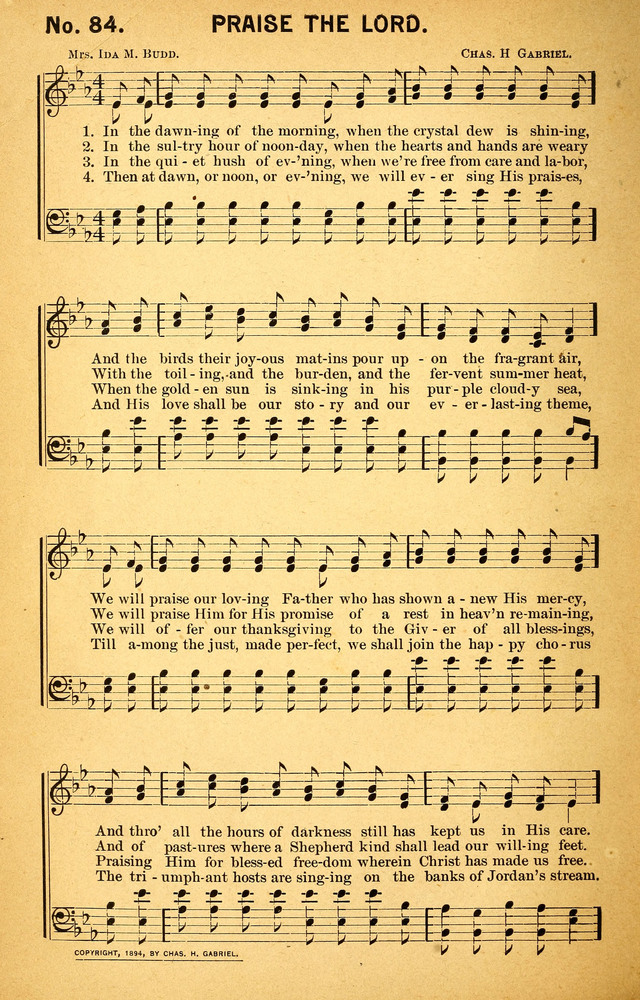 Songs of the Pentecost for the Forward Gospel Movement page 84