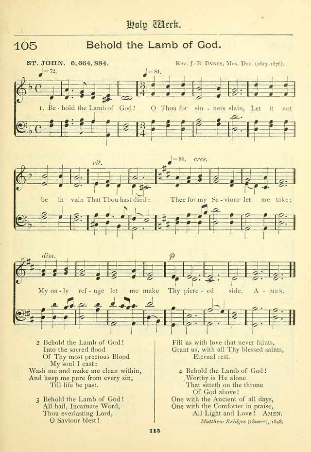 School and Parish Hymnal: with tunes page 116