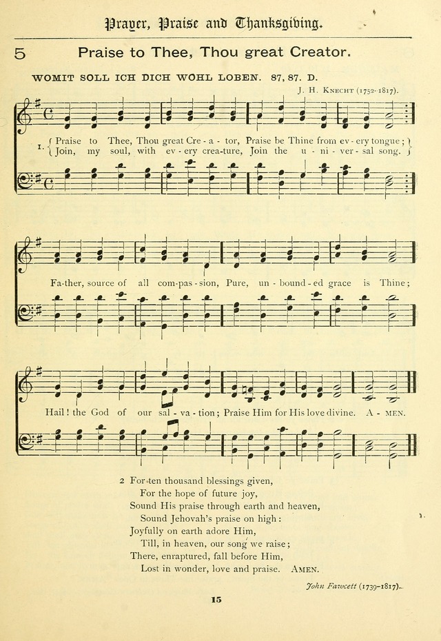 School and Parish Hymnal: with tunes page 16