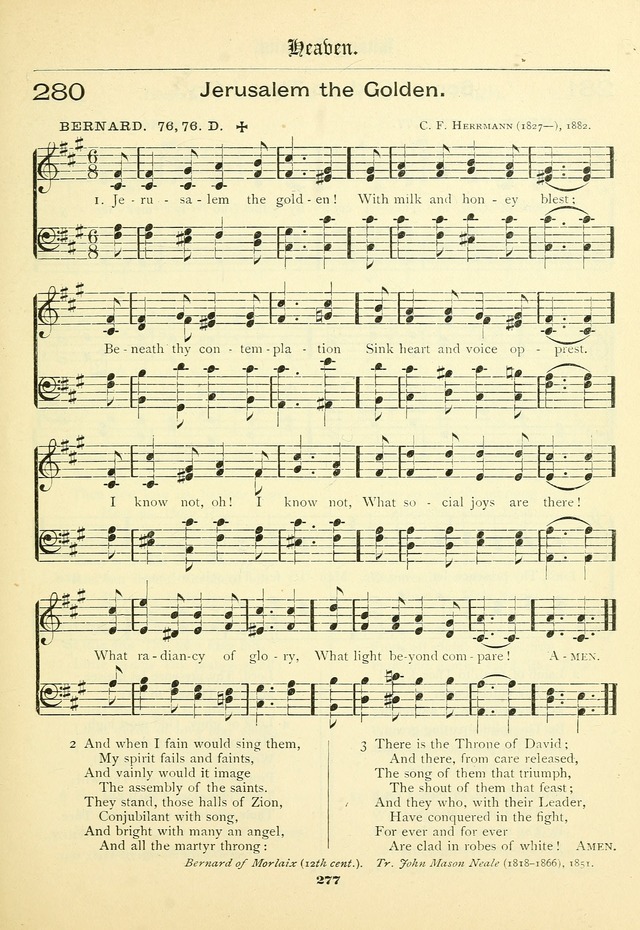 School and Parish Hymnal: with tunes page 278