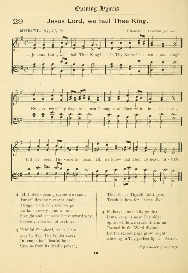 School and Parish Hymnal: with tunes page 41