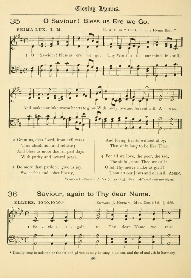 School and Parish Hymnal: with tunes page 47