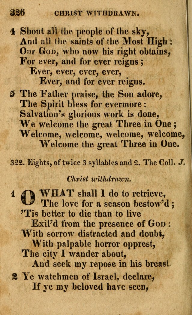 A Selection of Psalms and Hymns: done under the appointment of the Philadelphian Association (4th ed.) page 326