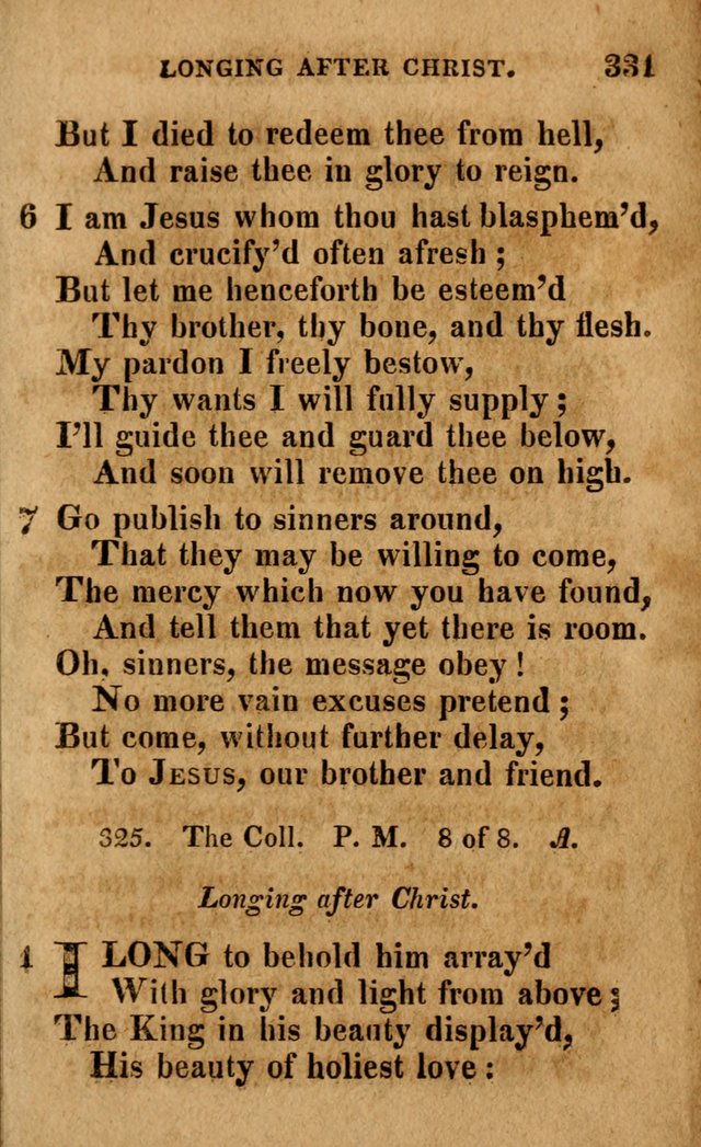 A Selection of Psalms and Hymns: done under the appointment of the Philadelphian Association (4th ed.) page 331