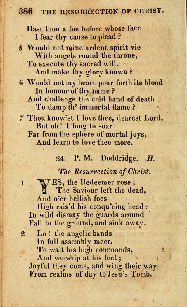 A Selection of Psalms and Hymns: done under the appointment of the Philadelphian Association (4th ed.) page 386