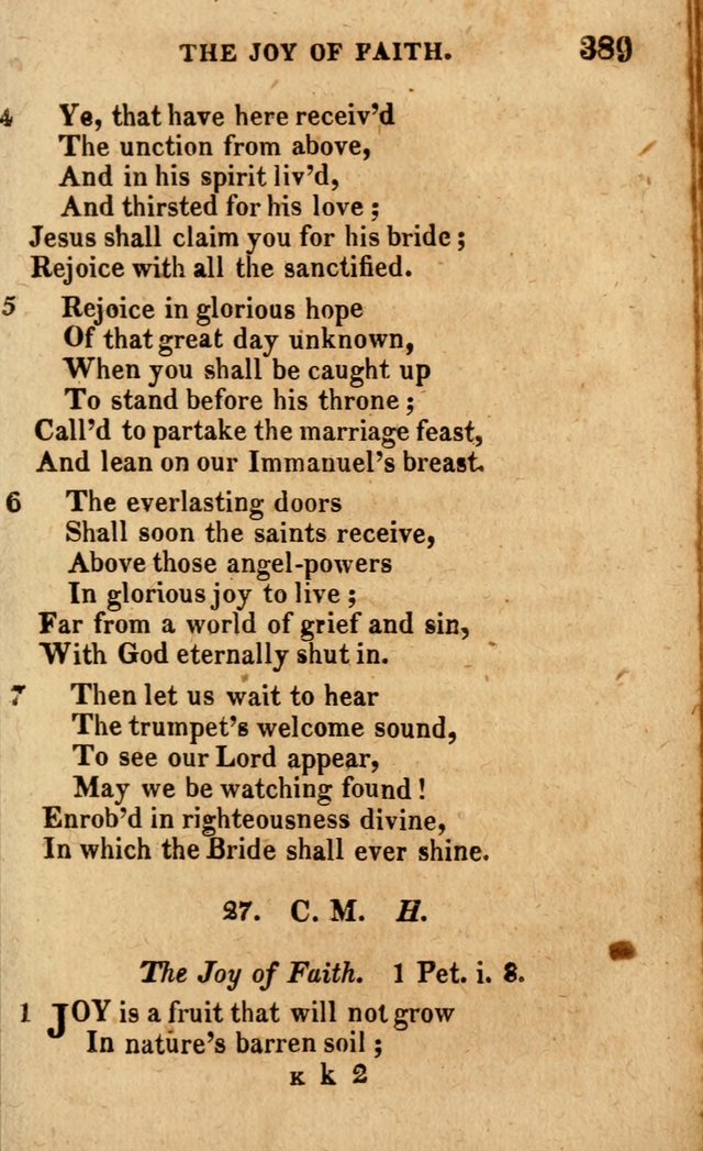 A Selection of Psalms and Hymns: done under the appointment of the Philadelphian Association (4th ed.) page 389
