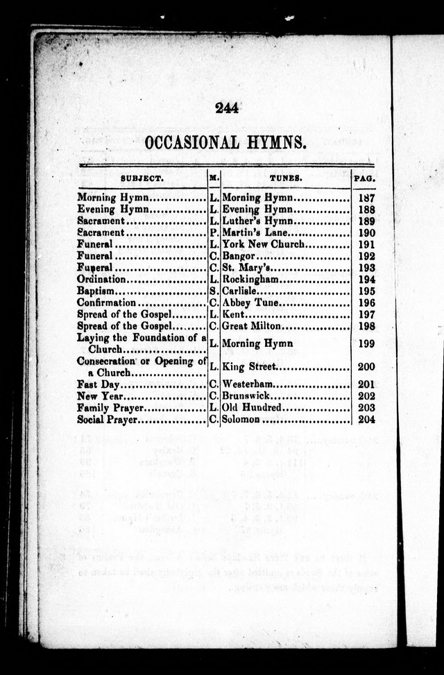 A Selection of Psalms, Hymns and Anthems, for every Sunday and principal festival throughout the year. for the use of congregations in the dioceses Quebec and Toronto. page 244