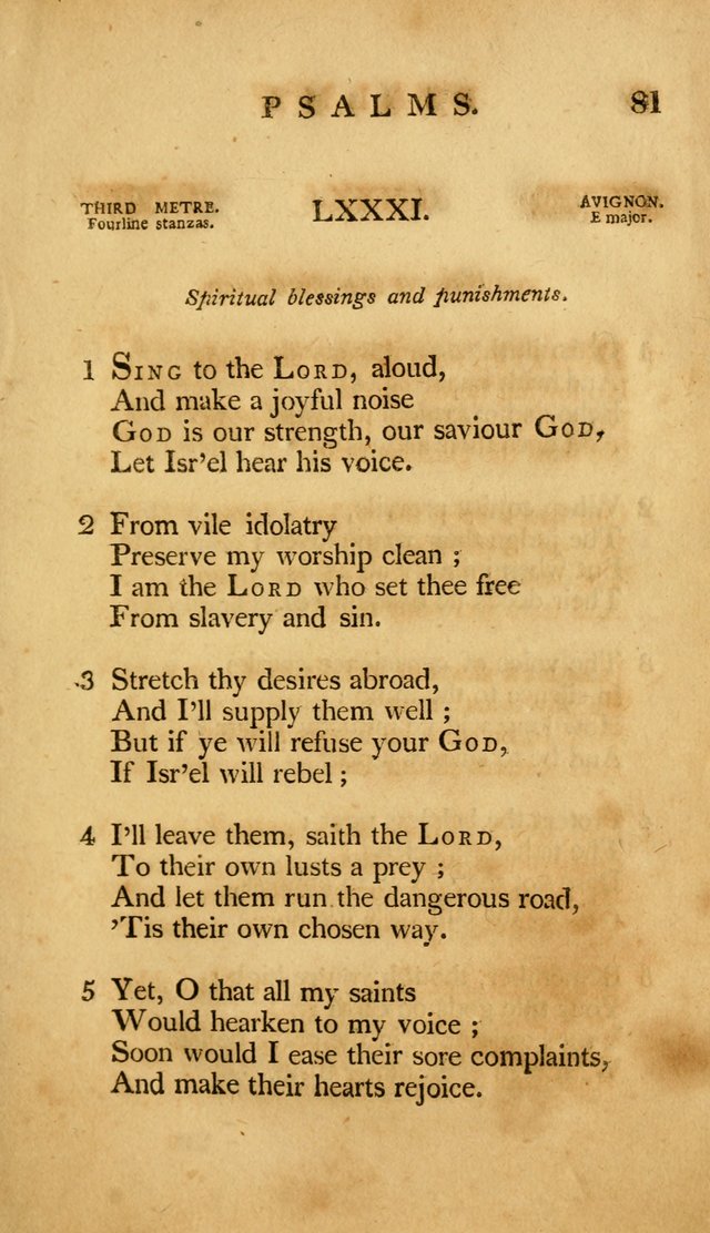 A Selection of Psalms and Hymns, Embracing all the Varieties of Subjects page 83