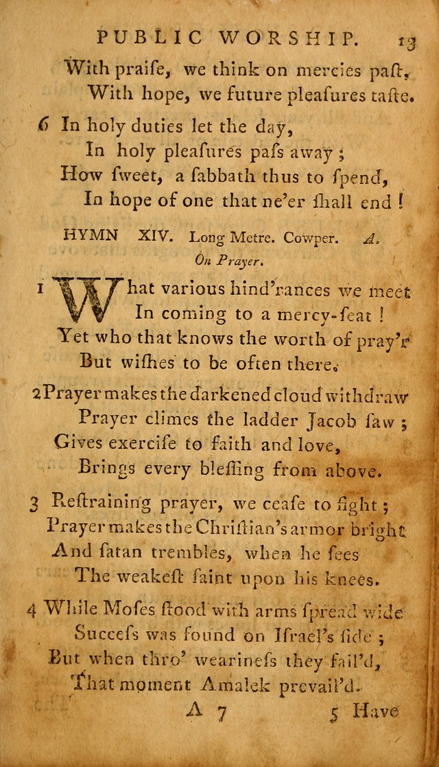 A Selection of Psalms and Hymns: done under the appointment of  the Philadelphian Association page 13