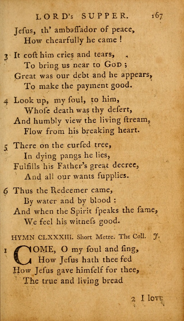 A Selection of Psalms and Hymns: done under the appointment of  the Philadelphian Association page 167