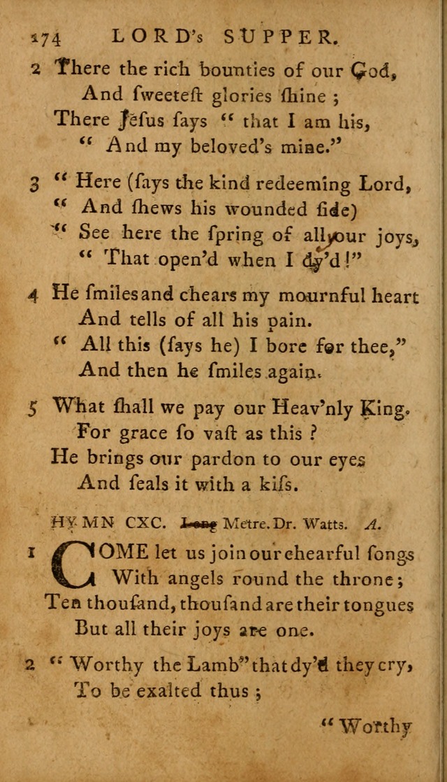 A Selection of Psalms and Hymns: done under the appointment of  the Philadelphian Association page 174
