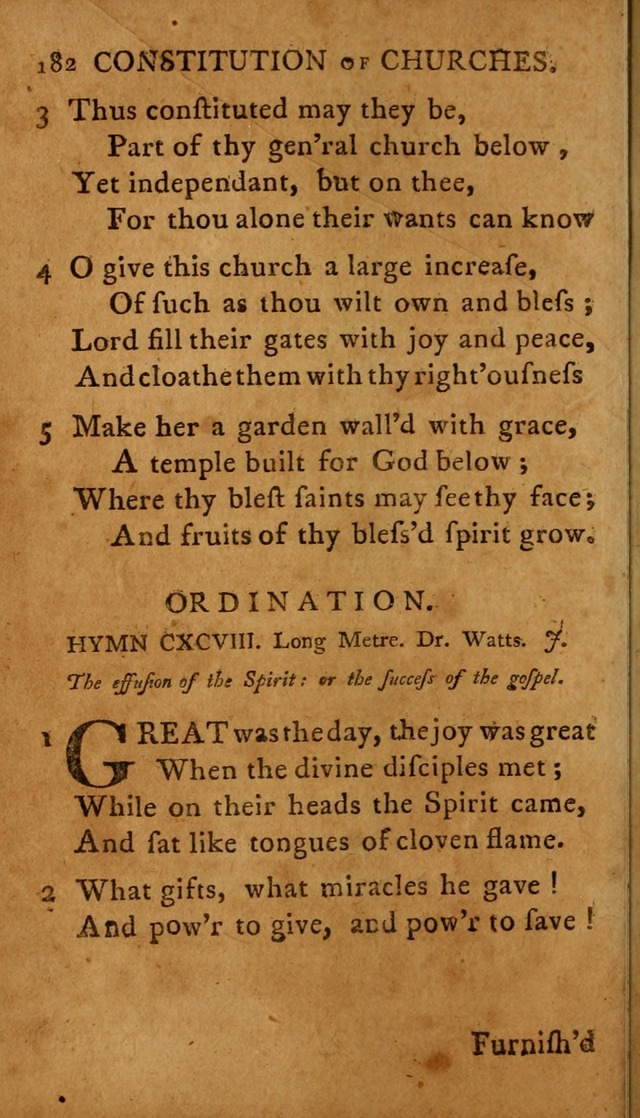 A Selection of Psalms and Hymns: done under the appointment of  the Philadelphian Association page 182