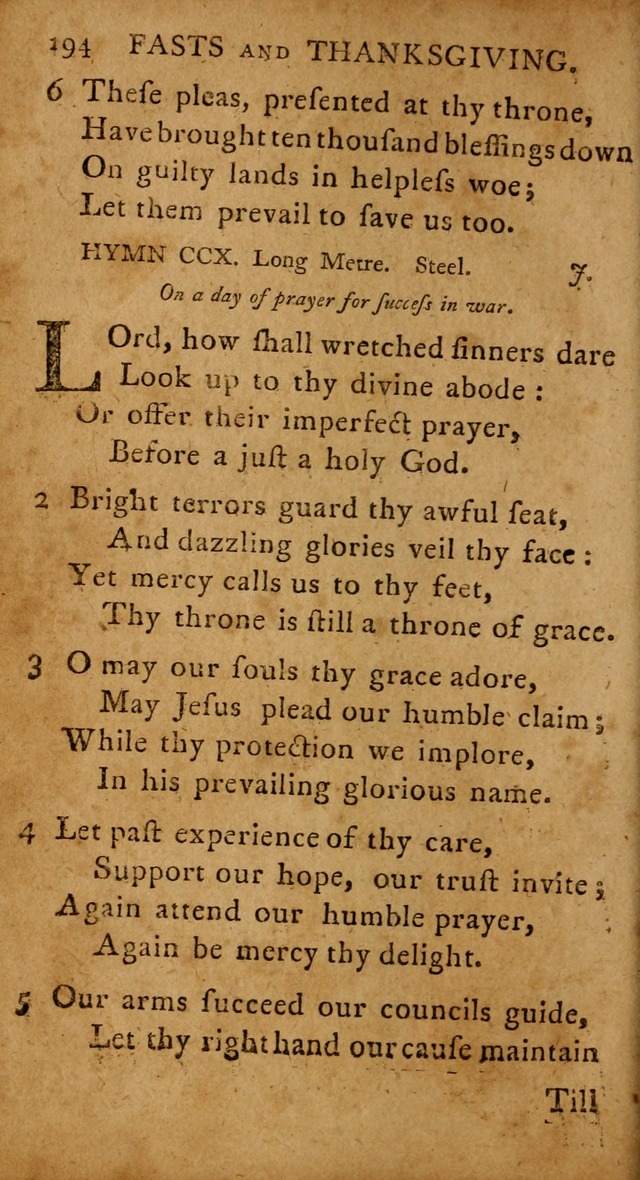 A Selection of Psalms and Hymns: done under the appointment of  the Philadelphian Association page 194