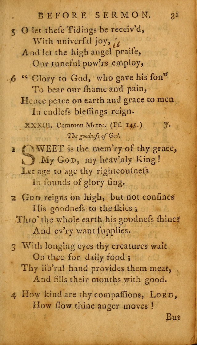 A Selection of Psalms and Hymns: done under the appointment of  the Philadelphian Association page 31