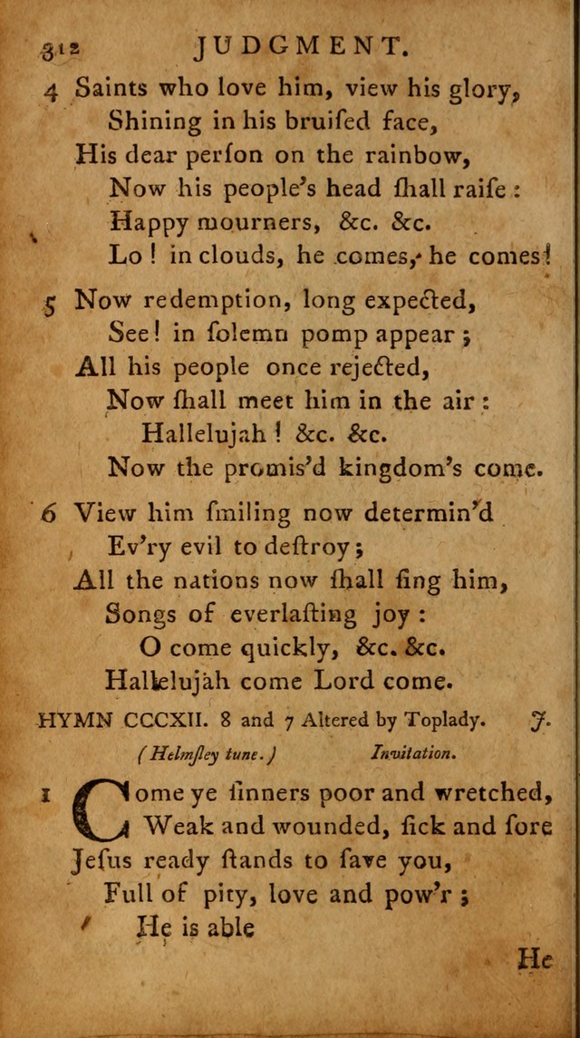 A Selection of Psalms and Hymns: done under the appointment of  the Philadelphian Association page 322