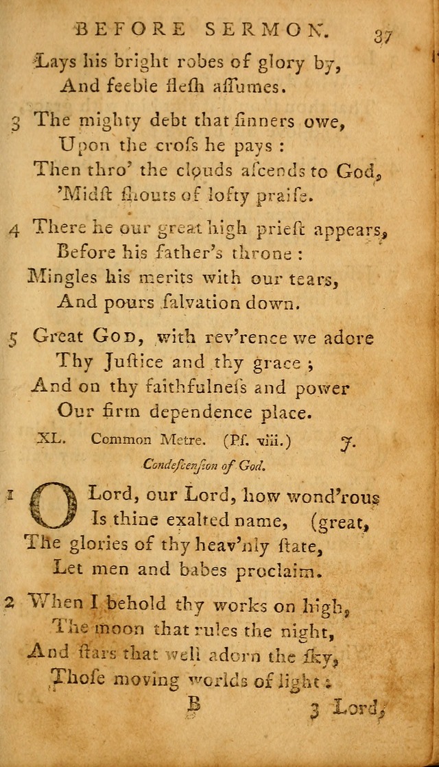 A Selection of Psalms and Hymns: done under the appointment of  the Philadelphian Association page 37