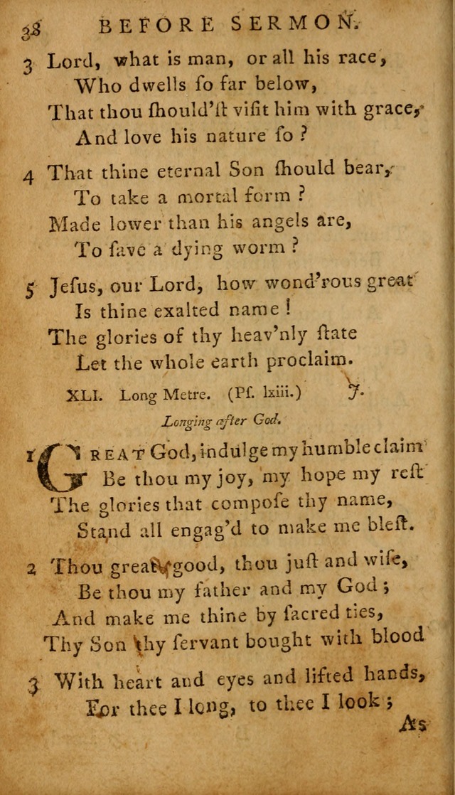 A Selection of Psalms and Hymns: done under the appointment of  the Philadelphian Association page 38