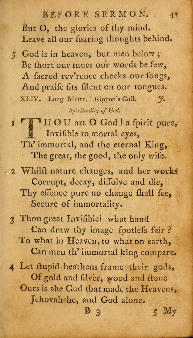 A Selection of Psalms and Hymns: done under the appointment of  the Philadelphian Association page 41