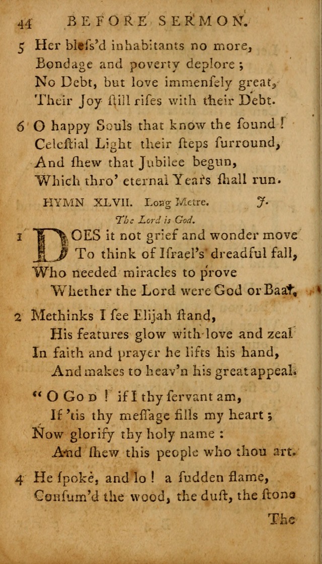 A Selection of Psalms and Hymns: done under the appointment of  the Philadelphian Association page 44