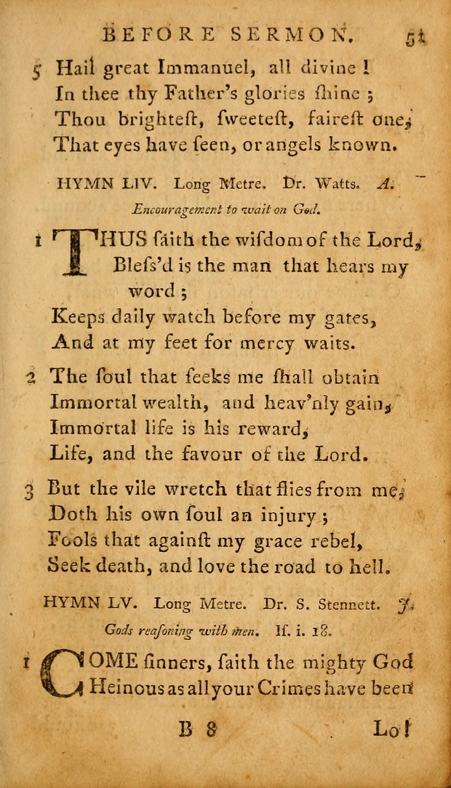 A Selection of Psalms and Hymns: done under the appointment of  the Philadelphian Association page 51
