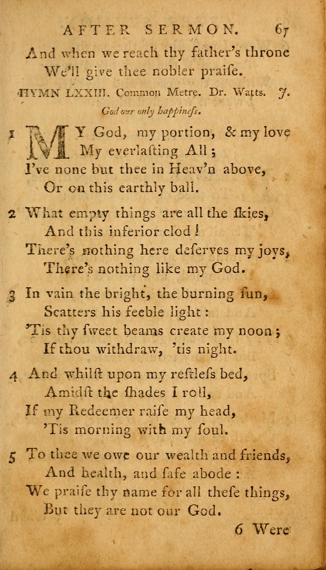 A Selection of Psalms and Hymns: done under the appointment of  the Philadelphian Association page 67