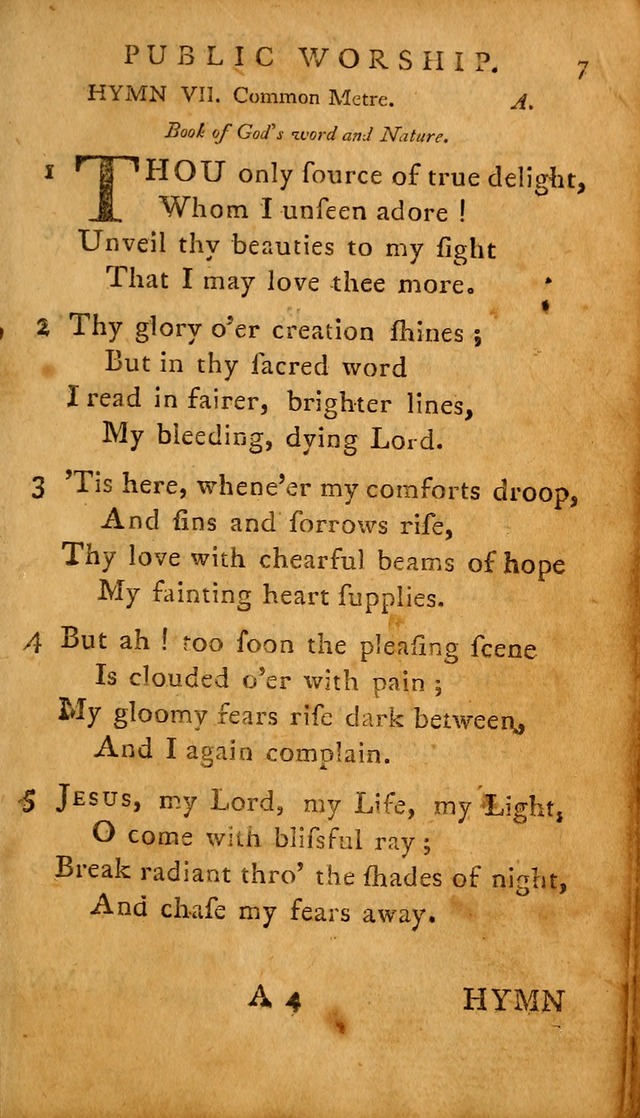 A Selection of Psalms and Hymns: done under the appointment of  the Philadelphian Association page 7