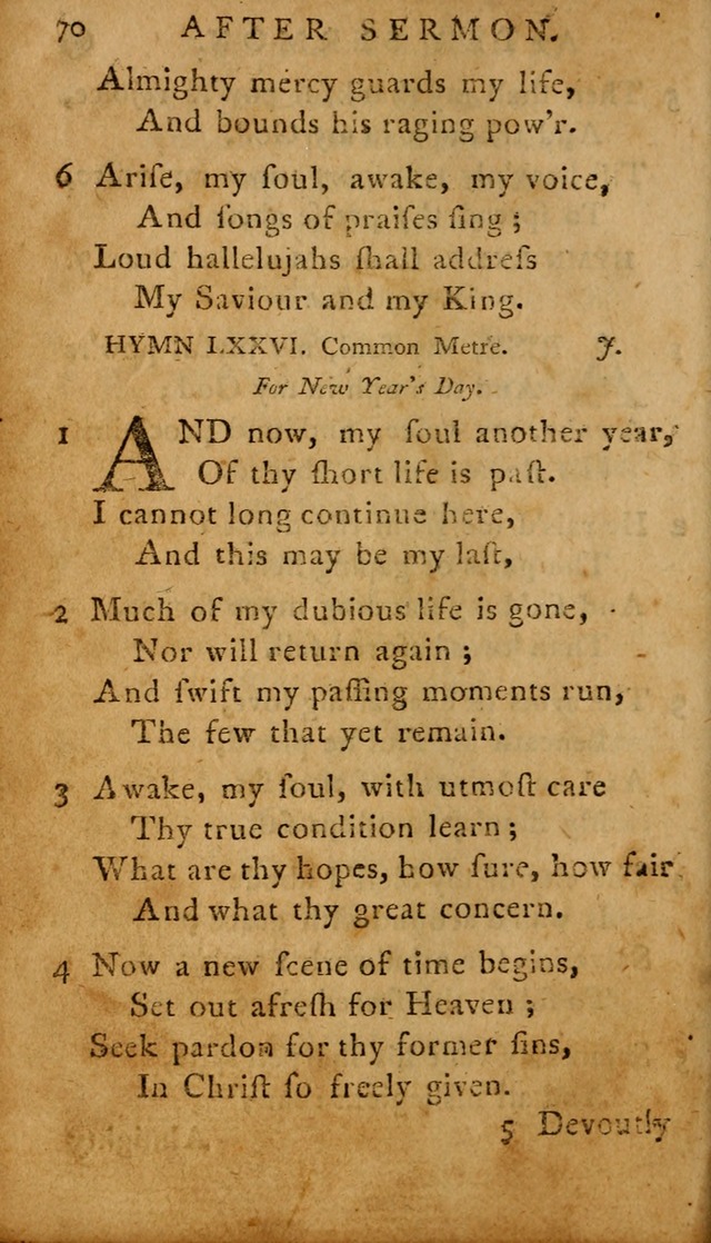 A Selection of Psalms and Hymns: done under the appointment of  the Philadelphian Association page 70
