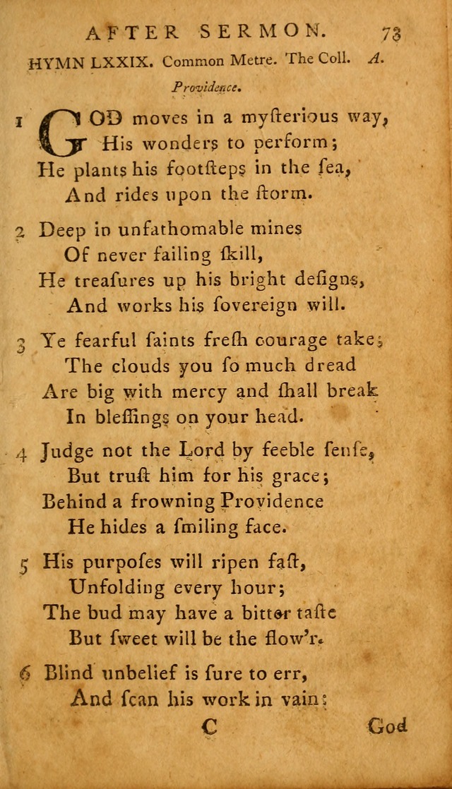 A Selection of Psalms and Hymns: done under the appointment of  the Philadelphian Association page 73