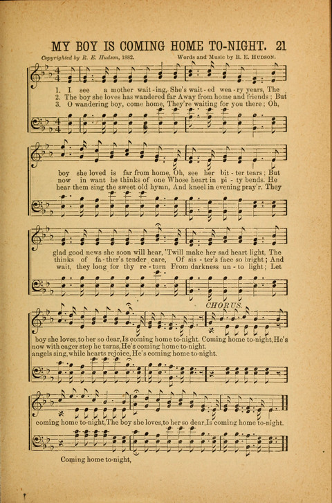 Songs of Peace, Love and Joy: for Sabbath Schools and Gospel Meetings page 21