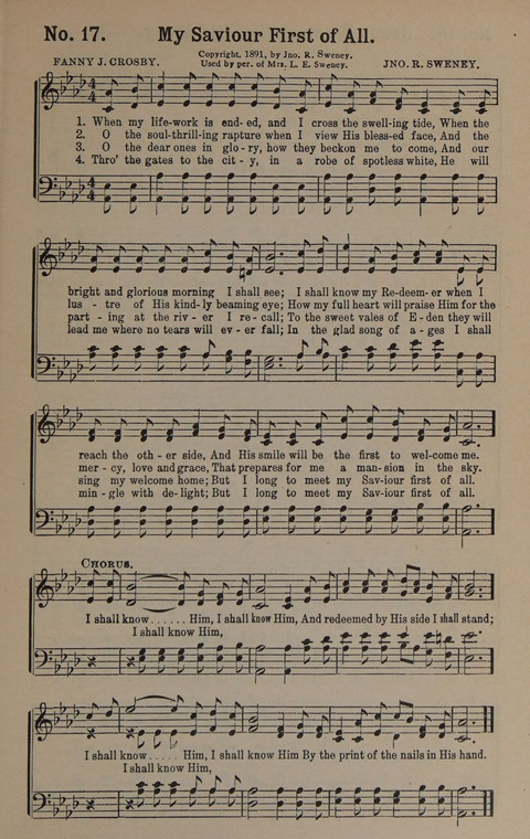 Sacred Praise: for Use in Gospel Meetings, Evangelistic Services ... page 17