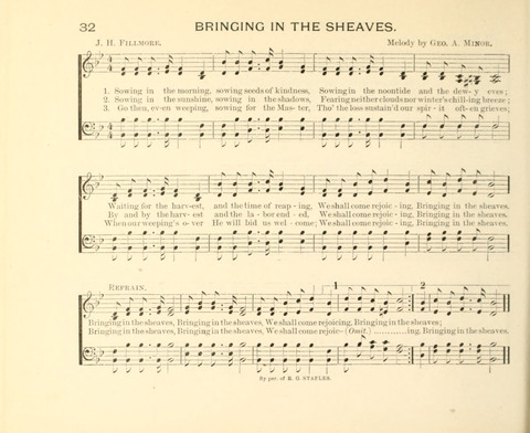 Sowing and Reaping: hymns, tunes and carols for the Snday school, prayer, praise and Gospel service page 32