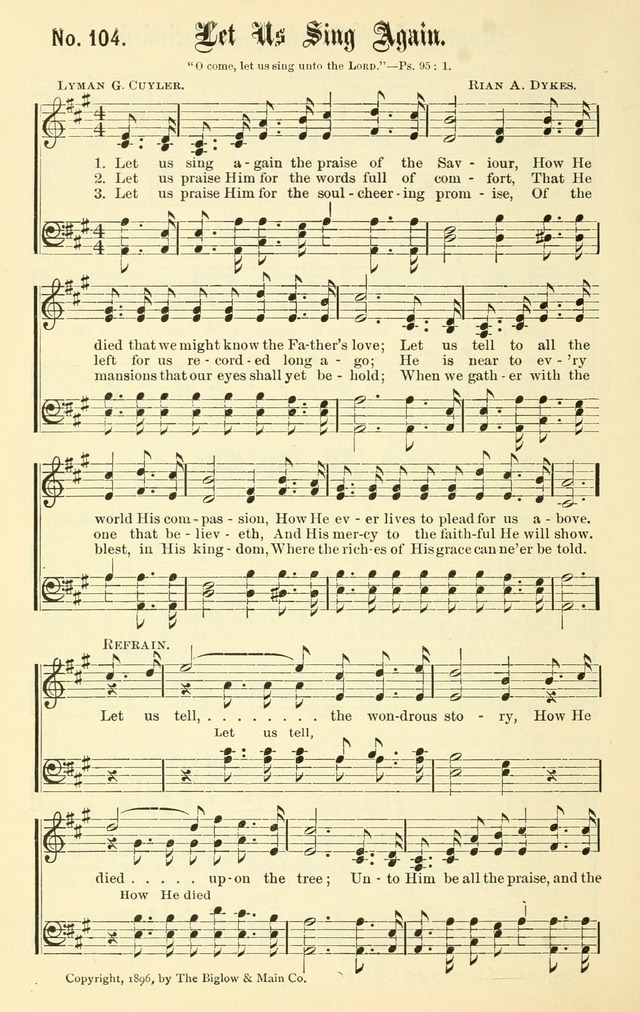Sacred Songs No. 1: compiled and arranged for use in gospel meetings, Sunday schools, prayer meetings and other religious services page 106
