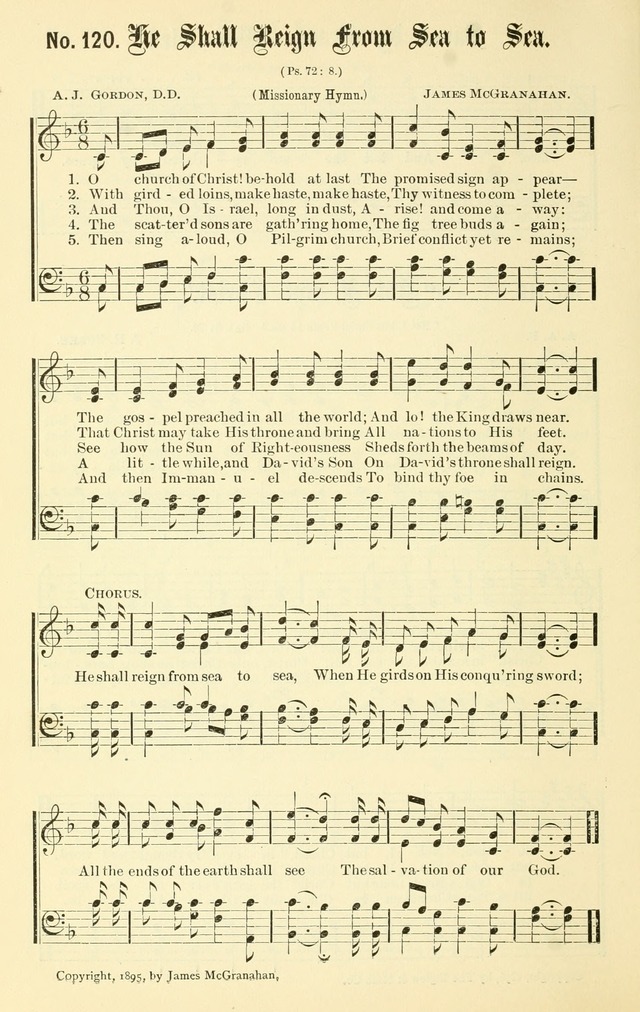 Sacred Songs No. 1: compiled and arranged for use in gospel meetings, Sunday schools, prayer meetings and other religious services page 122