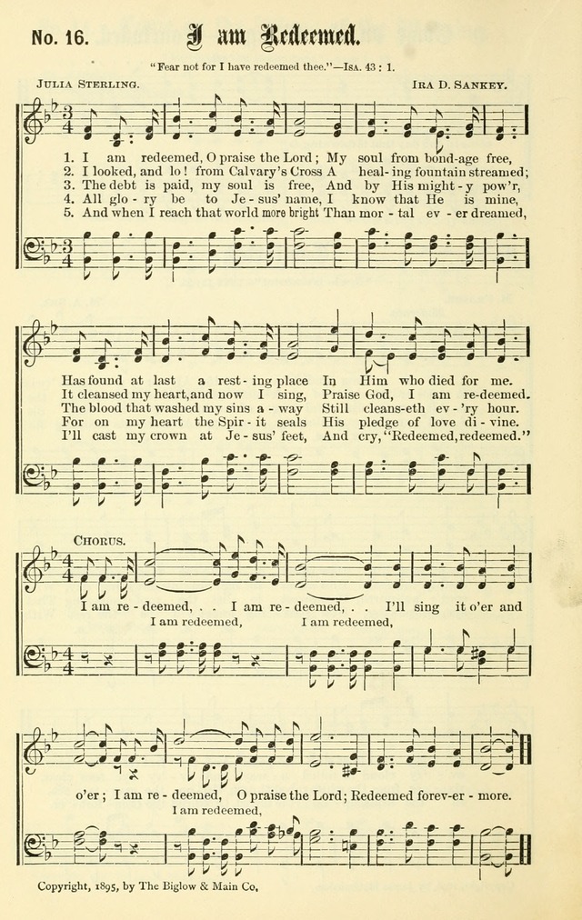 Sacred Songs No. 1: compiled and arranged for use in gospel meetings, Sunday schools, prayer meetings and other religious services page 16