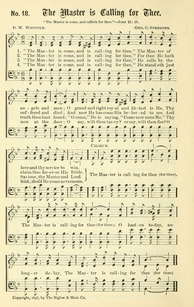 Sacred Songs No. 1: compiled and arranged for use in gospel meetings, Sunday schools, prayer meetings and other religious services page 18