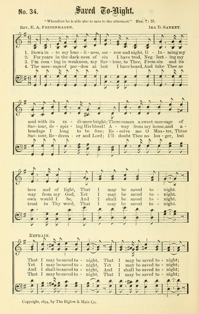 Sacred Songs No. 1: compiled and arranged for use in gospel meetings, Sunday schools, prayer meetings and other religious services page 34
