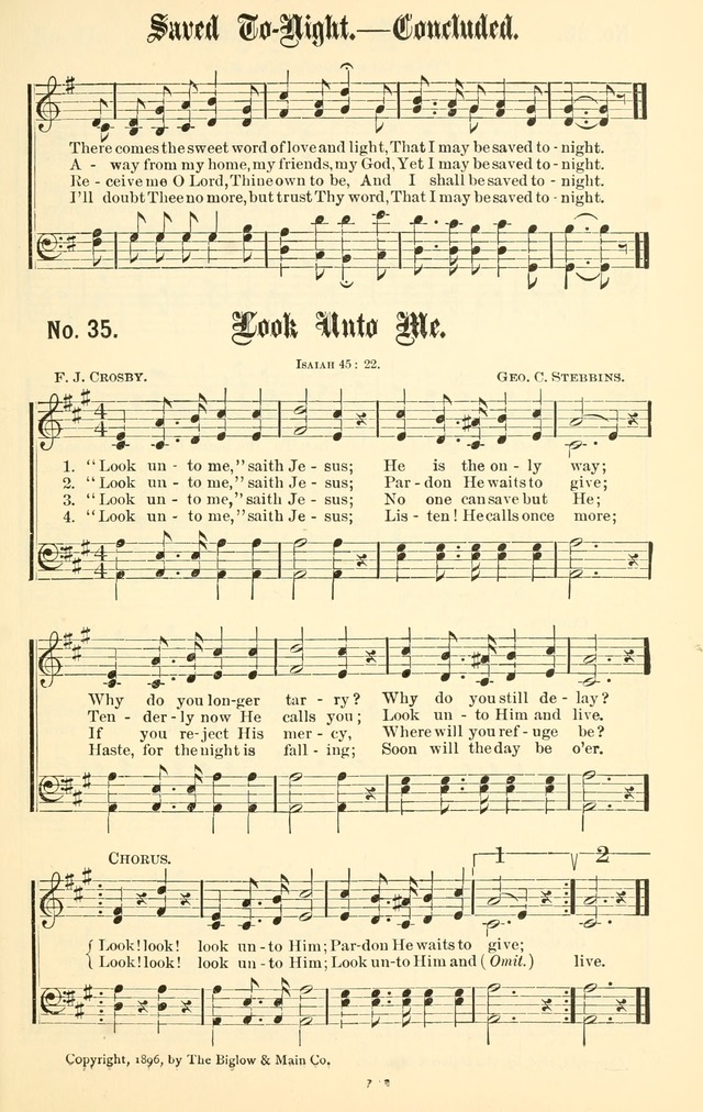 Sacred Songs No. 1: compiled and arranged for use in gospel meetings, Sunday schools, prayer meetings and other religious services page 35