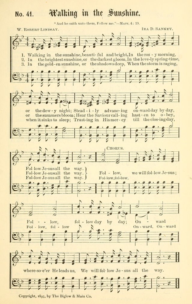 Sacred Songs No. 1: compiled and arranged for use in gospel meetings, Sunday schools, prayer meetings and other religious services page 41