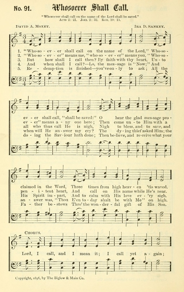 Sacred Songs No. 1: compiled and arranged for use in gospel meetings, Sunday schools, prayer meetings and other religious services page 92