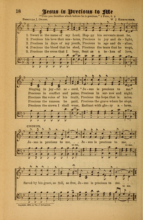 Sunlit Songs: for use in meetings for Christian worship or work page 18