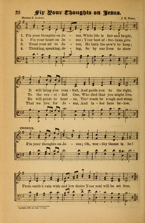 Sunlit Songs: for use in meetings for Christian worship or work page 22