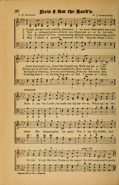Sunlit Songs: for use in meetings for Christian worship or work page 38
