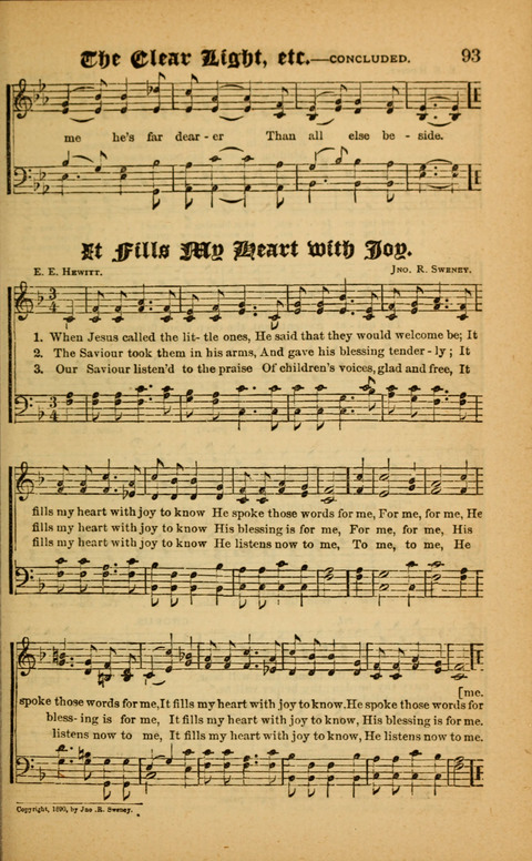 Sunlit Songs: for use in meetings for Christian worship or work page 93