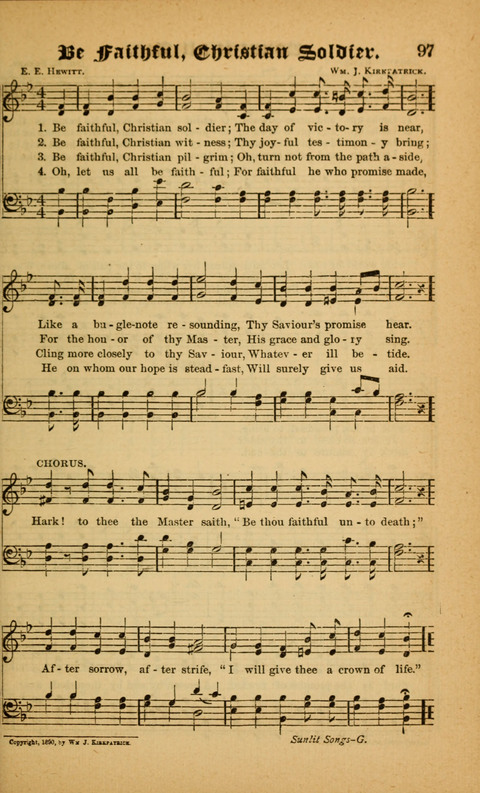 Sunlit Songs: for use in meetings for Christian worship or work page 97