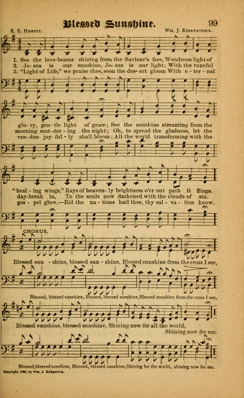 Sunlit Songs: for use in meetings for Christian worship or work page 99