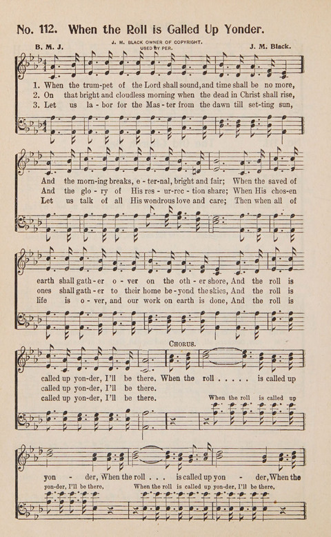 Service in Song: The cream of all the best songs, of all the best writers, together with Orders of Service for the Sunday School page 112