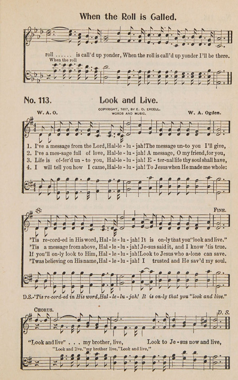 Service in Song: The cream of all the best songs, of all the best writers, together with Orders of Service for the Sunday School page 113